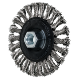 Pferd 79182284 | 82284 4" Diameter x 5/8" Width Stainless Steel Wire Wheel Brush