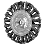 Pferd 79182384 | 82384 4" Diameter x 5/8" Width Carbon Steel Knot Wheel Brush