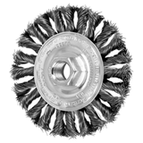 Pferd 79182387 | 82387 4" Diameter x 1/2" Width Carbon Steel Knot Wire Wheel Brush