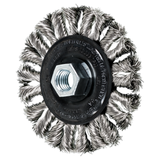 Pferd 79182412 | 82412 4" Diameter x 5/8" Width Stainless Steel Knot Wheel Brush