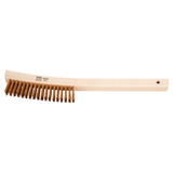 Pferd 79185009 | 85009 13-3/4" OAL x 6-1/4" Width Brass Curved Handle Scratch Brush