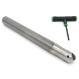 Dapra 41545 | SC-SBNEM-1000-10000-SS-25MM 1.000" Diameter x 1.000" Insert Size x 11.000" OAL 2 Edge Solid Carbide Ball Nose End Mill