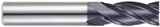 YG1 93094 | 1/8" Diameter x 1/8" Shank x 1/2" LOC x 1-1/2" OAL x 30 Degree Helix Angle 4 Flute ALTiN Coated Carbide Square End Mill