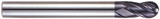 YG1 93135 | 3/16" Diameter x 3/16" Shank x 3/8" LOC x 3-1/8" OAL x 3/32" Radius x 30 Degree Helix Angle 4 Flute ALTiN Coated Carbide Ball Nose End Mill
