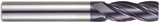 YG1 93170 | 1/2" Diameter x 1/2" Shank x 2" LOC x 4" OAL x 0.090" Radius x 30 Degree Helix Angle 4 Flute ALTiN Coated Carbide Corner Radius End Mill