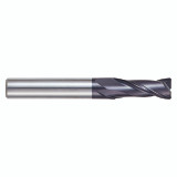 YG1 93210 | 3/8" Diameter x 3/8" Shank x 1" LOC x 3" OAL x 0.060" Radius x 30 Degree Helix Angle 2 Flute ALTiN Coated Carbide Corner Radius End Mill