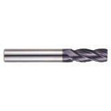 YG1 93222 | 3/16" Diameter x 1/4" Shank x 3/8" LOC x 2-1/2" OAL x 0.030" Radius x 30 Degree Helix Angle 4 Flute ALTiN Coated Carbide Corner Radius End Mill