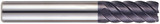 YG1 93283 | 5/8" Diameter x 5/8" Shank x 1-1/4" LOC x 3-5/8" OAL x 0.030" Radius x 45 Degree Helix Angle 6 Flute ALTiN Coated Carbide Corner Radius End Mill