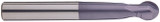 YG1 93289 | 3/16" Diameter x 1/4" Shank x 7/32" LOC x 1-1/4" LBS x 3-1/4" OAL x 3/32" Radius x 30 Degree Helix Angle 2 Flute ALTiN Coated Carbide Ball Nose End Mill