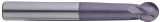 YG1 93300 | 1/2" Diameter x 1/2" Shank x 17/32" LOC x 2-1/4" LBS x 4-1/4" OAL x 1/4" Radius x 30 Degree Helix Angle 4 Flute ALTiN Coated Carbide Ball Nose End Mill