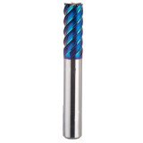 YG1 G85125 | 3/8" Diameter x 3/8" Shank x 7/8" LOC x 2-7/8" OAL x 0.030" Radius x 45 Degree Helix Angle 6 Flute Blue Coated Carbide G851 Corner Radius End Mill
