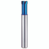 YG1 G859101 | 10.00mm Diameter x 10.00mm Shank x 4.00mm LOC x 20.00mm LBS x 70.00mm OAL x 1.00mm Radius 4 Flute Blue Coated Carbide G859 Corner Radius End Mill