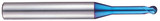 YG1 G8A46040 | 4.00mm Diameter x 6.00mm Shank x 3.20mm LOC x 16.00mm LBS x 60.00mm OAL x 2.00mm Radius x 30 Degree Helix Angle 2 Flute Blue Coated Carbide G8A46 Ball Nose End Mill