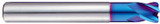 YG1 G8A47916 | 3.00mm Diameter x 6.00mm Shank x 4.00mm LOC x 12.00mm LBS x 55.00mm OAL x 0.30mm Radius 4 Flute Blue Coated Carbide G8A47 Corner Radius End Mill