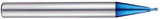 YG1 G8A53015 | 1.50mm Diameter x 6.00mm Shank x 1.50mm LOC x 50.00mm OAL x 0.75mm Radius x 30 Degree Helix Angle 2 Flute Blue Coated Carbide G8A53 Ball Nose End Mill