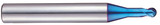 YG1 G8A54005 | 0.50mm Diameter x 6.00mm Shank x 0.50mm LOC x 1.50mm LBS x 50.00mm OAL x 0.25mm Radius x 30 Degree Helix Angle 2 Flute Blue Coated Carbide G8A54 Ball Nose End Mill