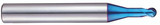 YG1 G8A54904 | 1.00mm Diameter x 6.00mm Shank x 1.00mm LOC x 6.70mm LBS x 50.00mm OAL x 0.50mm Radius x 30 Degree Helix Angle 2 Flute Blue Coated Carbide G8A54 Ball Nose End Mill