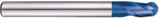 YG1 G8A59120 | 12.00mm Diameter x 12.00mm Shank x 22.00mm LOC x 110.00mm OAL x 6.00mm Radius x 30 Degree Helix Angle 3 Flute Blue Coated Carbide G8A59 Ball Nose End Mill
