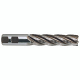 YG1 E9A86048 | 3/4" Diameter x 5/8" Shank x 5-1/8" OAL x 3" LOC x 30 Degree Helix Angle 4 Flute Bright Coated Premium HSS-PM E9A86 Roughing End Mill