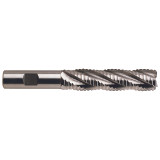YG1 E9A87040TF | 5/8" Diameter x 5/8" Shank x 4-5/8" OAL x 2-1/2" LOC x 30 Degree Helix Angle 4 Flute TiAlN Coated Premium HSS-PM E9A87 Roughing End Mill