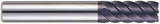 YG1 GM639905 | 1/4" Diameter x 1/4" Shank x 1/2" LOC x 3" OAL x 0.020" Radius x 30 Degree Helix Angle 4 Flute Y-Coated Carbide GM639 Corner Radius End Mill