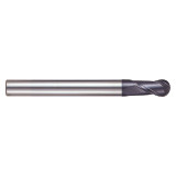 YG1 GM209032 | 1/2" Diameter x 1/2" Shank x 7/8" LOC x 4-1/4" OAL x 1/4" Radius x 30 Degree Helix Angle 2 Flute Y-Coated Carbide GM209 Ball Nose End Mill