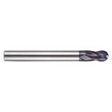 YG1 GM210020 | 5/16" Diameter x 5/16" Shank x 9/16" LOC x 4" OAL x 5/32" Radius x 30 Degree Helix Angle 4 Flute Y-Coated Carbide GM210 Ball Nose End Mill