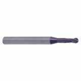 YG1 GM967902 | 1/16" Diameter x 1/8" Shank x 3/32" LOC x 2" OAL x 1/32" Radius x 30 Degree Helix Angle 2 Flute Y-Coated Carbide GM967 Ball Nose End Mill