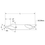 Keo 906-000-351 | 1.25mm Diameter x 3.15mm Shank x 3.25mm Functional Length x 31.50mm OAL x 60 Degree Angle 2 Flute Uncoated Carbide Combination Drill & Countersink