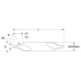 Keo 906-000-387 | 2.50mm Diameter x 6.30mm Shank x 6.70mm Functional Length x 45.00mm OAL x 8.00mm Radius x 118 Degree Angle 2 Flute Uncoated HSS Combination Drill & Countersink