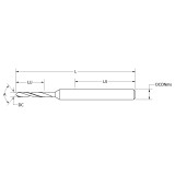 Keo 925-000-116 | 0.102" Diameter x 0.125" Shank x 1.500" OAL x 130 Degree Angle 2 Flute Uncoated Carbide Circuit Board Drill