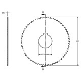 Keo 950-001-805 | 1-3/4" Diameter x 5/8" Shank x 0.028" Width 90 Teeth TiN Coated HSS Slitting & Slotting Saw