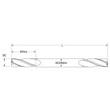 Keo 934-000-103 | 0.188" Diameter x 0.188" Shank x 1.688" Length of Shank x 1.000" Maximum Depth of Cut x 3.375" OAL 4 Flute Uncoated HSS-Co Square End Mill