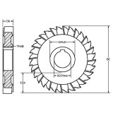 Keo 950-000-933 | 4" Diameter x 1-1/4" Arbor Hole Diameter x 1/8" Thickness x 0.125" Width x 1.031" Maximum Depth of Cut 32 Teeth Uncoated HSS Slitting Saw