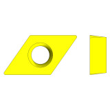 Ultra-Dex 913-000-300 | DPMT 32.51-LX6 UD21 x 0.375" Circle Diameter x 0.015" Corner Radius x 0.156" Thickness Positive Insert