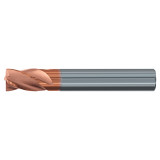 Emuge 1916A.009 | 9.00mm Diameter x 10.00mm Shank x 66.00mm OAL 4 Flute TIALN Coated Corner Radius End Mill