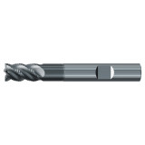 Emuge 2869L.0375 | 3/8" Diameter x 45 Degree Helix Angle x 2-3/4" OAL 4 Flute ALCR Coated Roughing End Mill