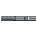 Emuge 2920L.0500 | 1/2" Diameter x 1-2" Shank x 3" OAL 5 Flute ALCR Coated Corner Radius End Mill