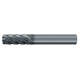 Emuge 2947L.A50020 | 1/2" Diameter x 0.020" Corner Radius 3-1/4" OAL 6 Flute ALCR Coated Corner Radius End Mill