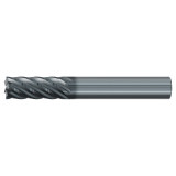 Emuge 2948L.0500 | 1/2" Diameter x 1-2" Shank x 3" OAL 6 Flute ALCR Coated Corner Radius End Mill