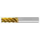 Emuge 2958T.1000 | 1" Diameter x 45 Degree Helix Angle x 5" OAL 4 Flute TIN/TIALN Coated Roughing End Mill