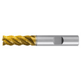 Emuge 2959T.1000 | 1" Diameter x 45 Degree Helix Angle x 5" OAL 4 Flute TIN/TIALN Coated Roughing End Mill