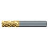 Emuge 2975T.0500 | 1/2" Diameter x 1-2" Shank x 2-1/2" OAL 4 Flute TIN/TIALN Coated Corner Radius End Mill
