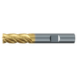 Emuge 2978T.0625 | 5/8" Diameter x 5-8" Shank x 3-1/2" OAL 4 Flute TIN/TIALN Coated Corner Radius End Mill