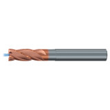 Emuge 3806AZ.006 | 6.00mm Diameter x 6.00mm Shank x 62.00mm OAL 4 Flute TIALN Coated Corner Radius End Mill