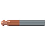 Emuge 3820A.010 | 10.00mm Diameter x 72.00mm OAL 2 Flute TIALN Coated Ball End Mill