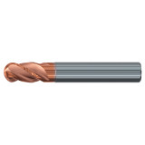 Emuge 3840A.003 | 3.00mm Diameter x 50.00mm OAL 4 Flute TIALN Coated Ball End Mill