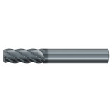 Emuge 3902L.062030 | 5/8" Diameter x 0.030" Corner Radius 3-1/2" OAL 5 Flute ALCR Coated Corner Radius End Mill