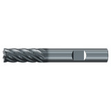 Emuge 3908L.A500 | 1/2" Diameter x 1-2" Shank x 3-1/4" OAL 6 Flute ALCR Coated Corner Radius End Mill