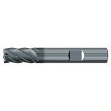 Emuge 3921L.1000 | 1" Diameter x 7-16" Shank x 4" OAL 5 Flute ALCR Coated Corner Radius End Mill